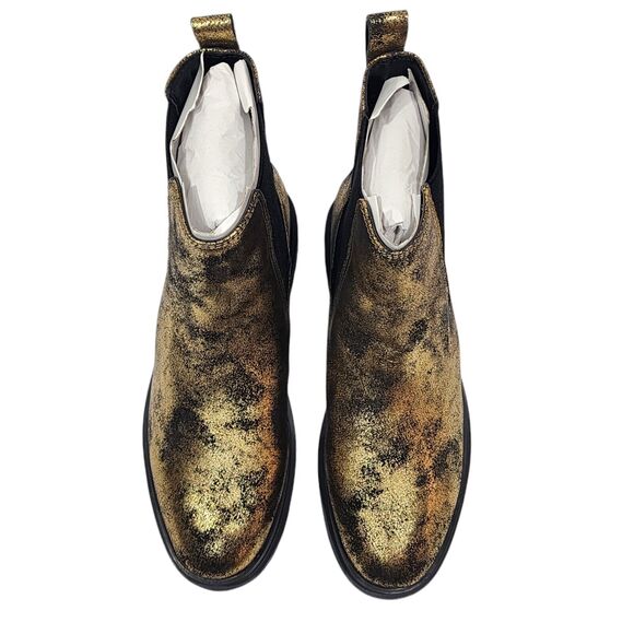 Lauren‎ Ralph Lauren Corinne Leather Chelsea Boots Pull On Black Bronze Size 9.5 - Picture 5 of 10